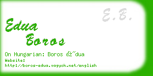 edua boros business card